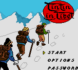Tintin in Tibet (Europe) (En,Fr,De,Es,Nl,Sv) Title Screen